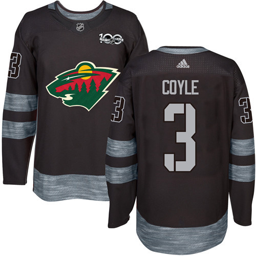 Adidas Wild #3 Charlie Coyle Black 1917-100th Anniversary Stitched NHL Jersey